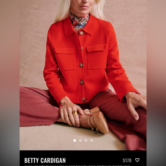 Sezane Sweaters - Sezan Betty Cardigan xs in red